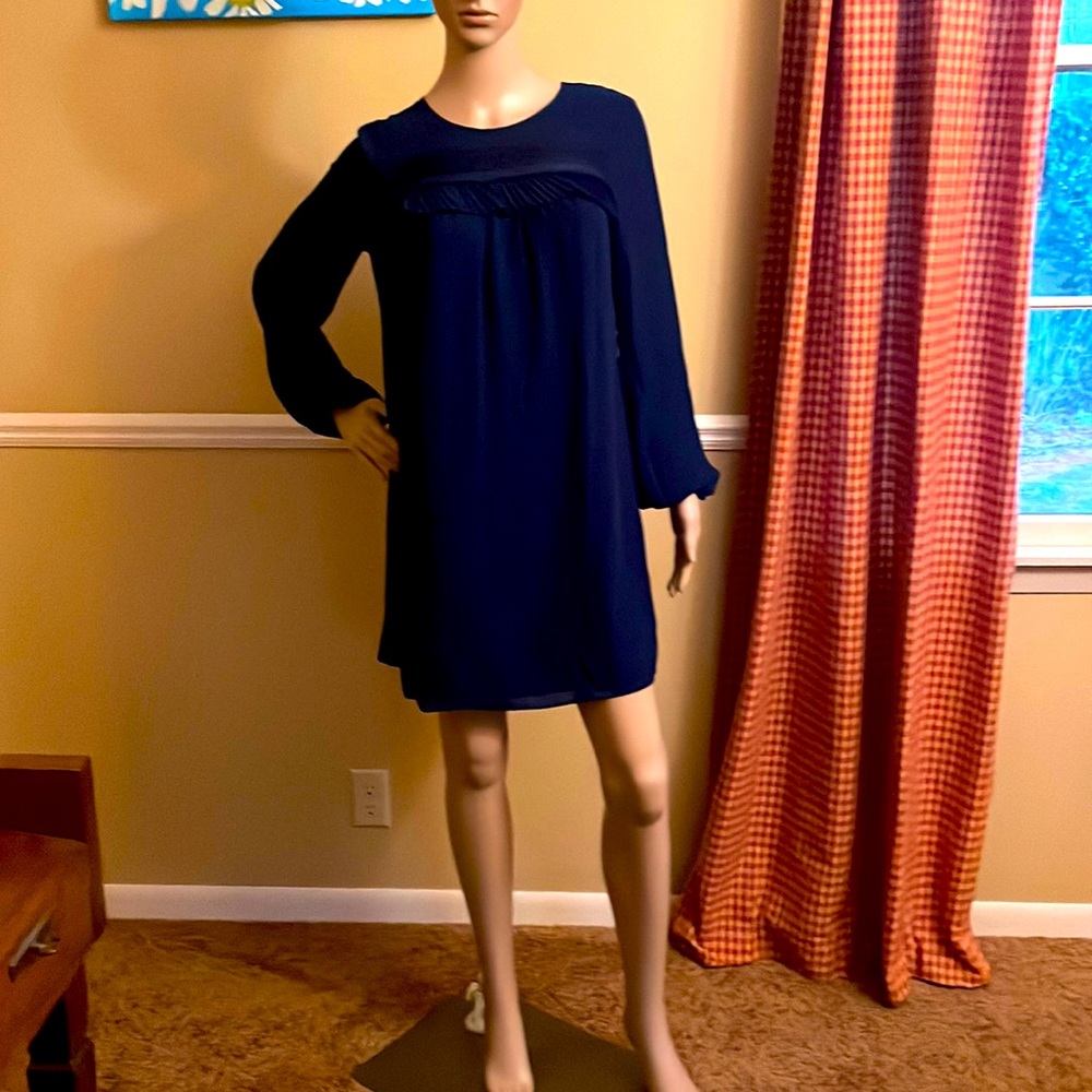 Navy Max Studio baby doll dress size small